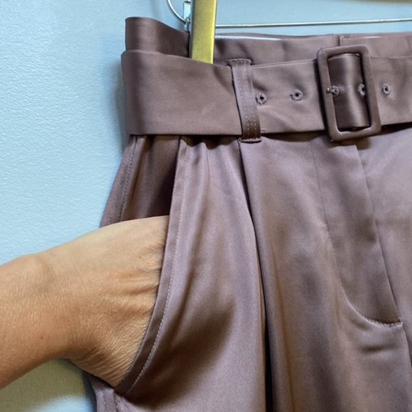 ❗️SOLD❗️Aritzia Wilfred Purple Satin Front Tie Pants Size 0 - Picture 12 of 12